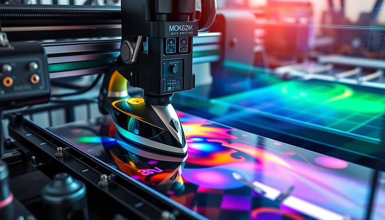 How does UV technology improve color stability in printing on iron?