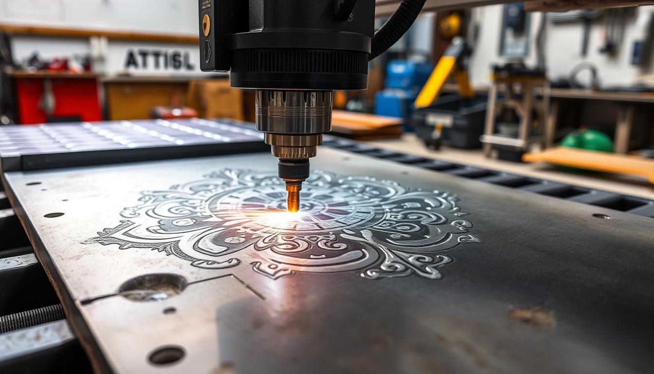 What are the industrial applications of laser engraving on iron?